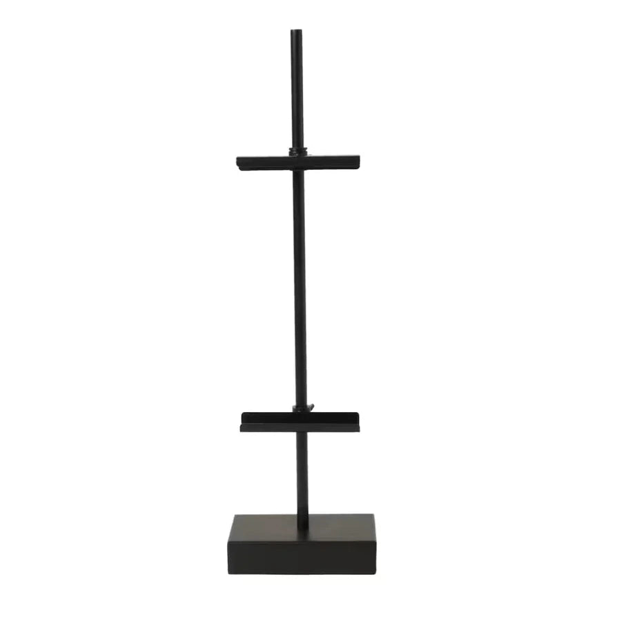 Adjustable matte black art easel.