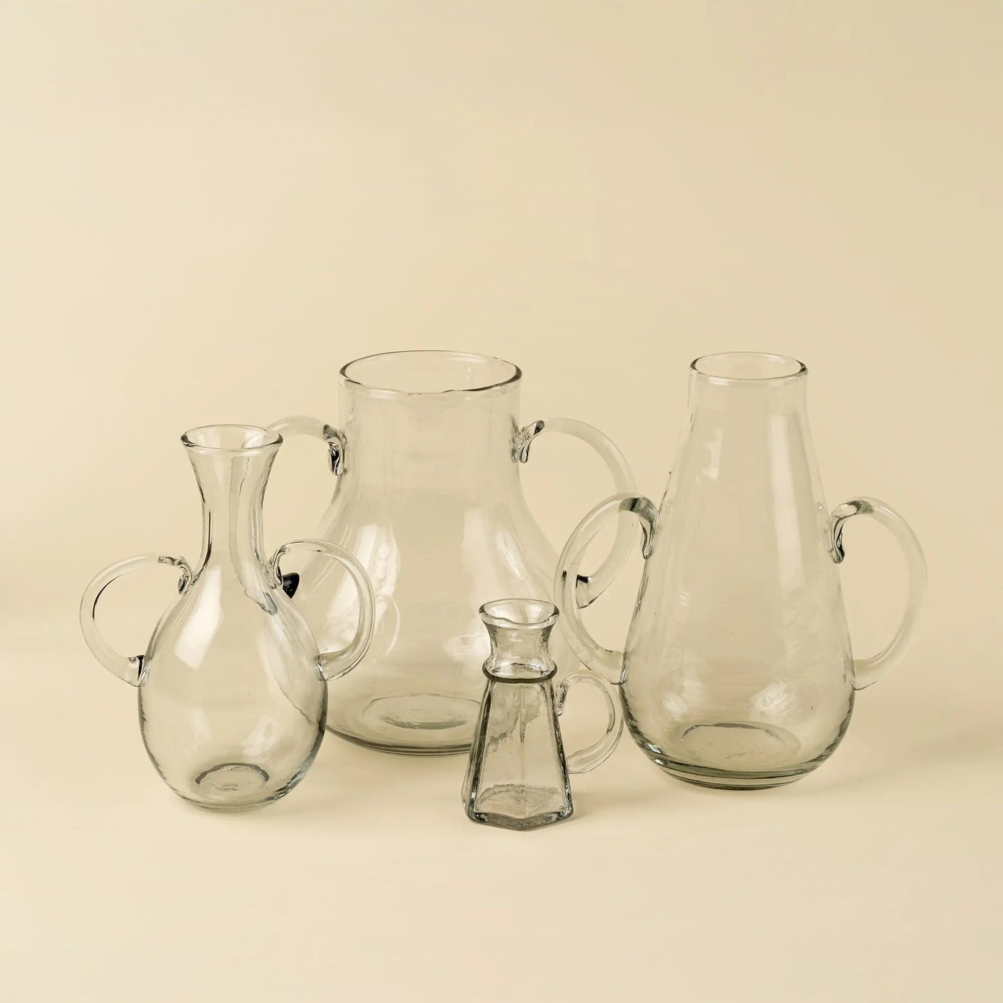Clear Glass Vase with Handle – XS - Petite Thuet & Co.