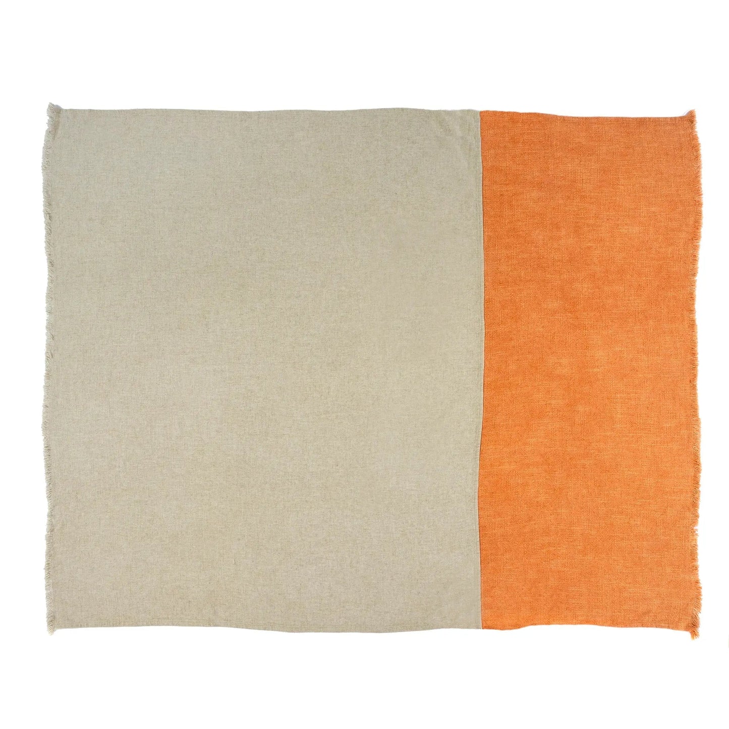 Colour Block Throw Blanket, Orange - Petite Thuet & Co.