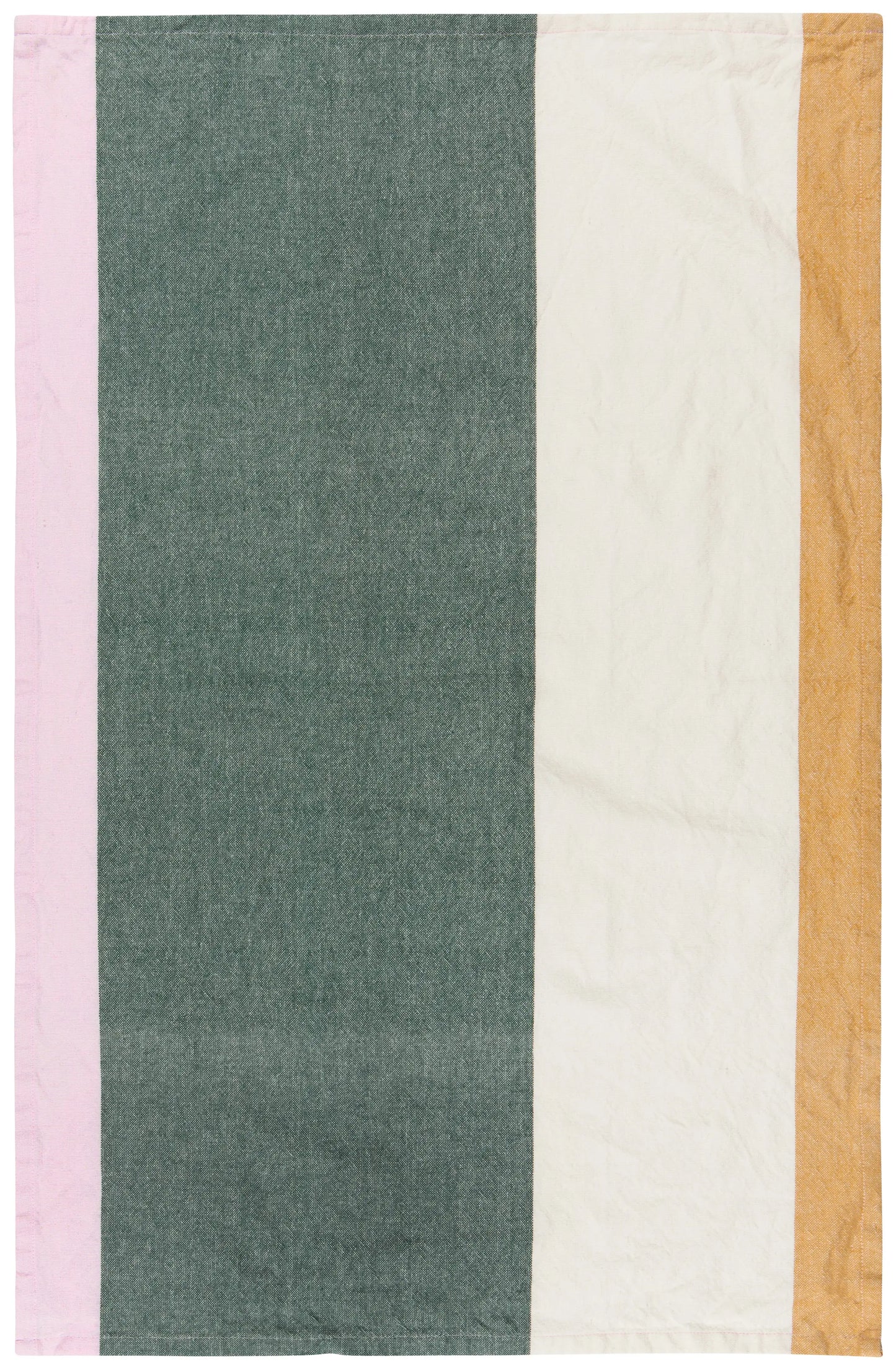 Green Colour Block Tea Towel