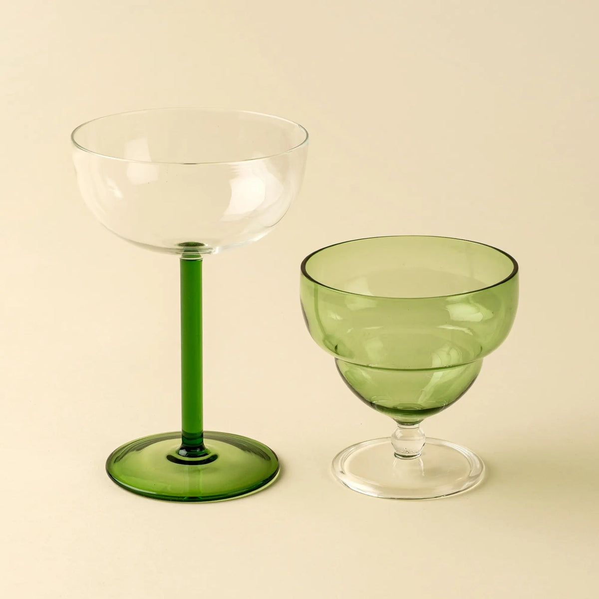 Green Coupe Glass - Petite Thuet & Co.