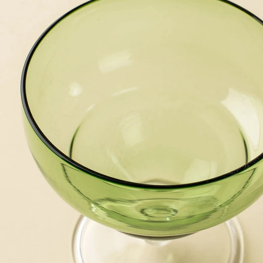 Green Savoy Coupe Glass - Petite Thuet & Co.