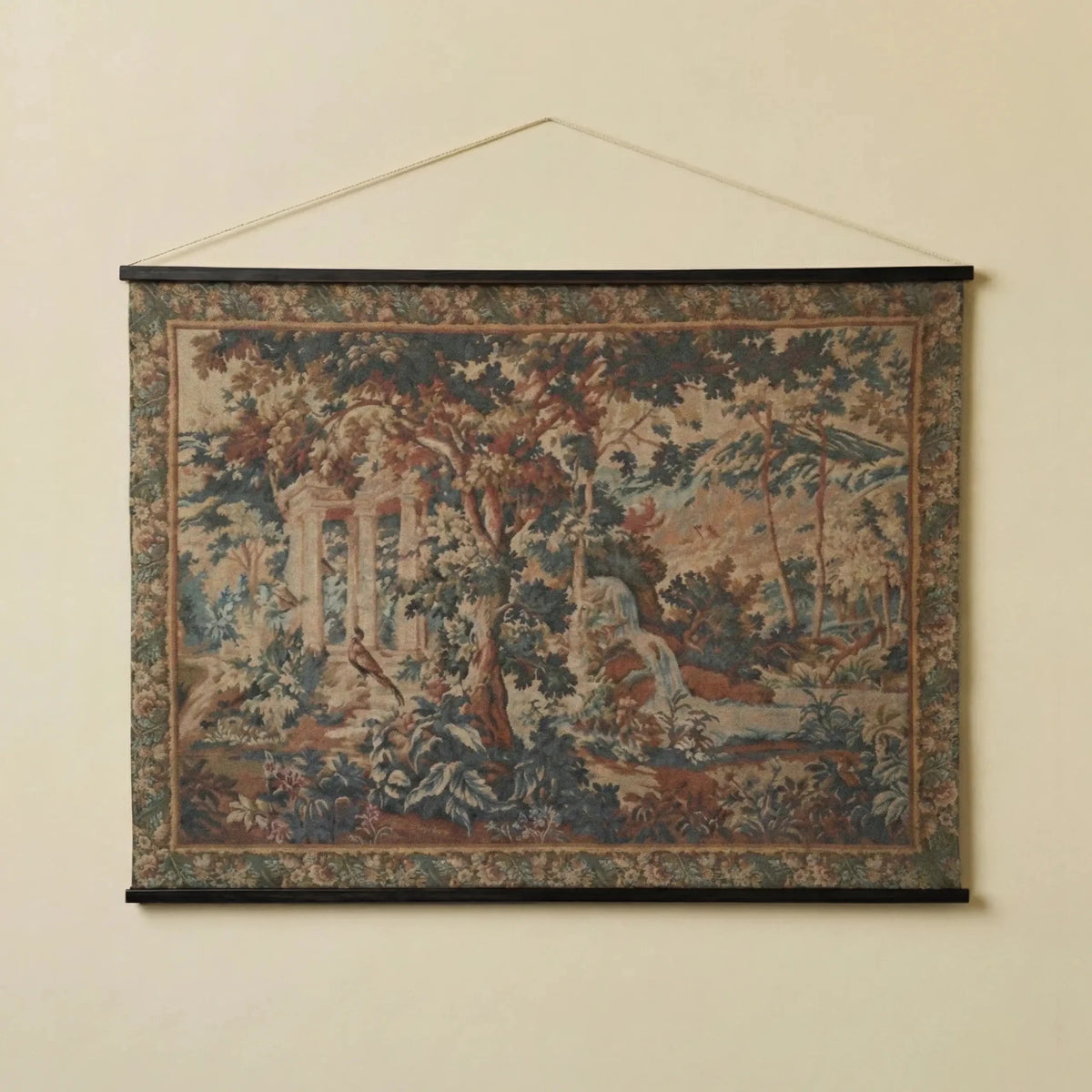 Le Parc, Verdure Villeroi, de Cendre et de Nuit, tapestry print on linen - Petite Thuet & Co.