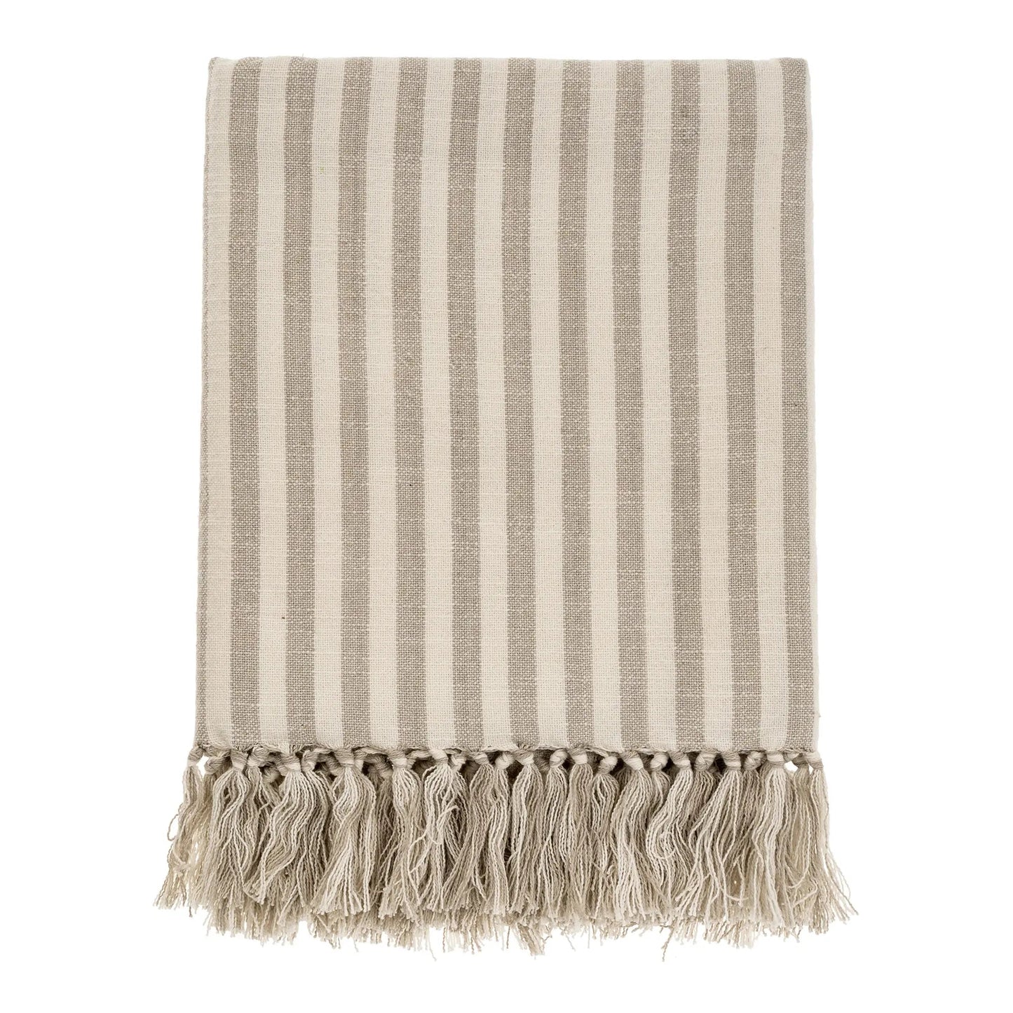 Narrow Stripe Hammam Bath Towel, Grey - Petite Thuet & Co.