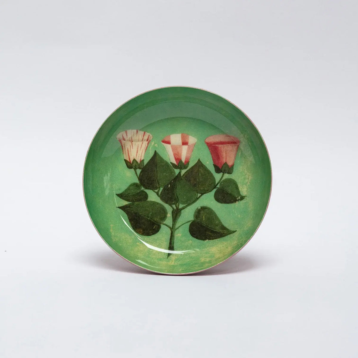 Small Enamel Tray, Vintage Florals