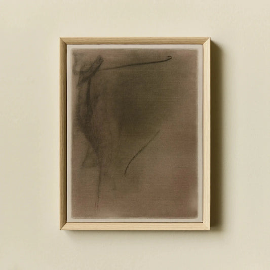 Abstract Charcoal N°4 – Framed Canvas Wall Art - Petite Thuet & Co.