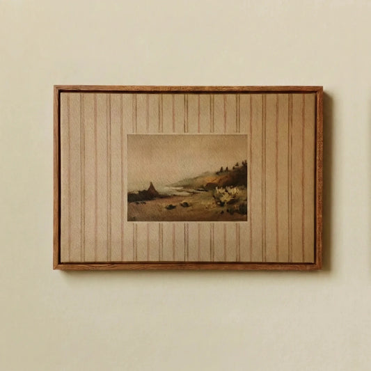 Along the Headland Path Framed Wall Art on Canvas - Petite Thuet & Co.