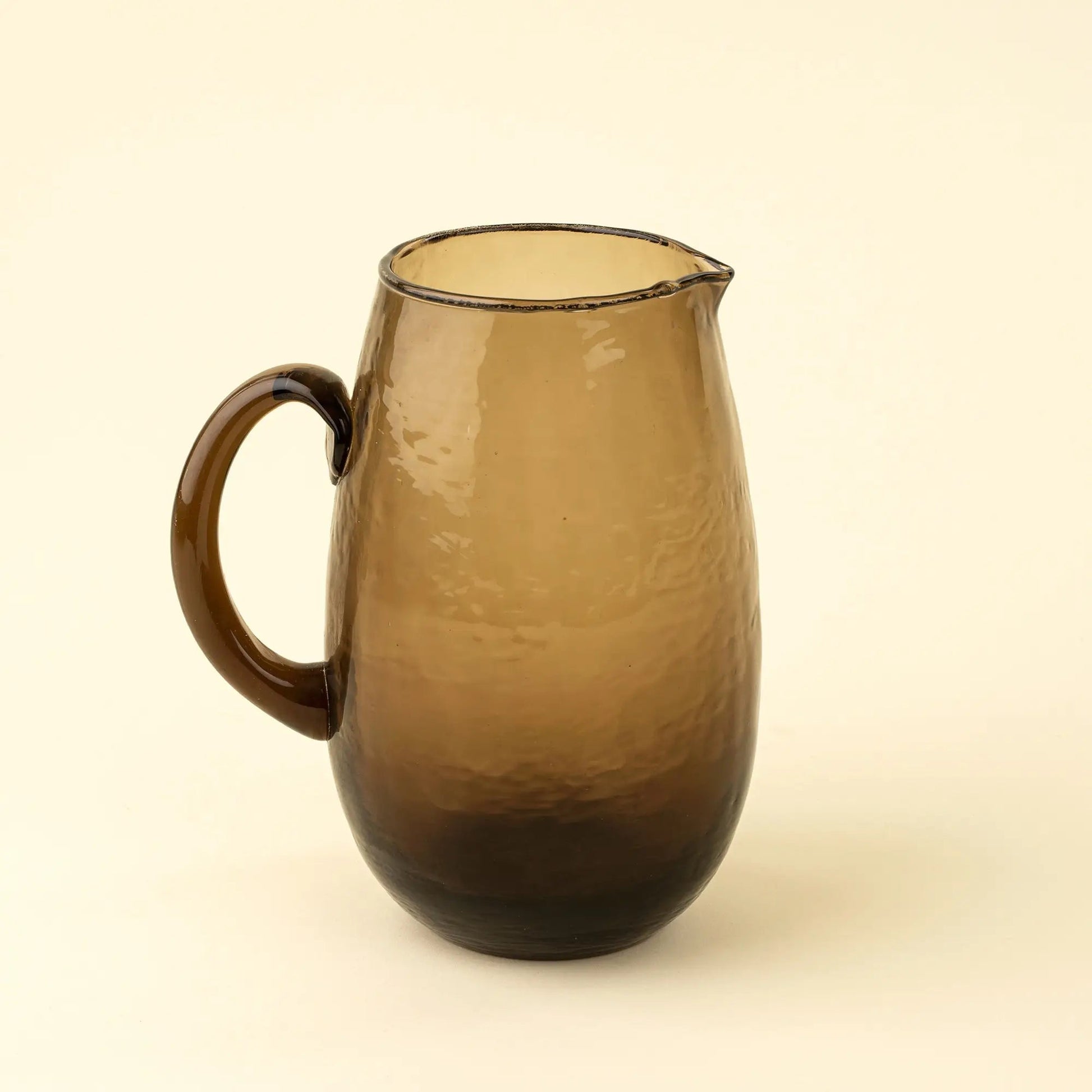 Amber Smoked Glass Pitcher - Petite Thuet & Co.
