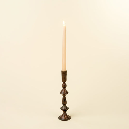 Antique Bronze Taper Candlestick, Small