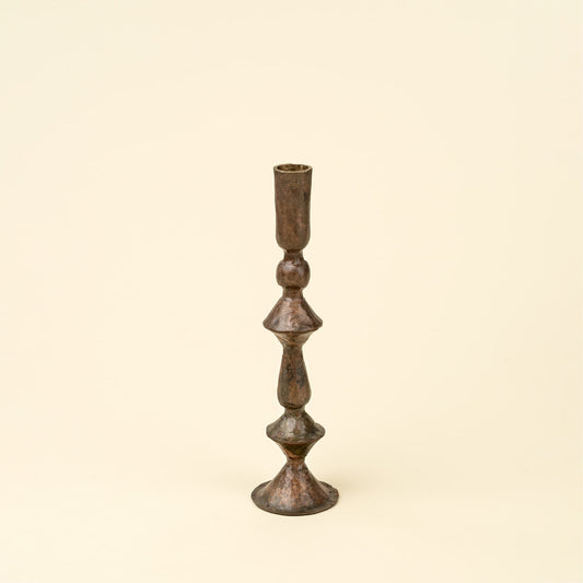 Antique Bronze Taper Candlestick, Small