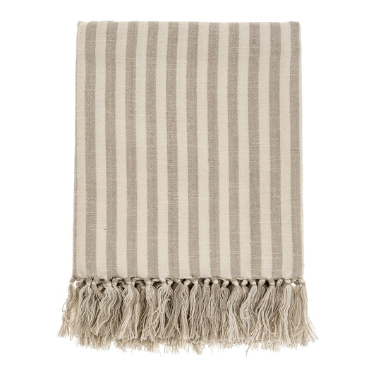 Narrow Stripe Hammam Bath Towel, Grey