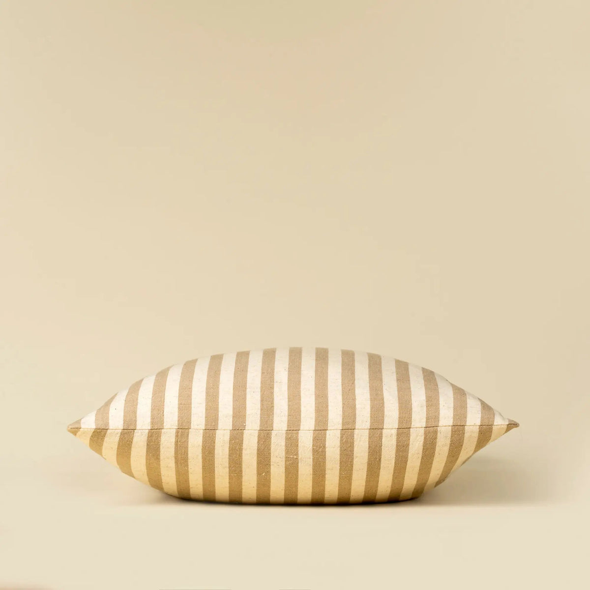 Beige Narrow Stripe Throw Pillow - Petite Thuet & Co.