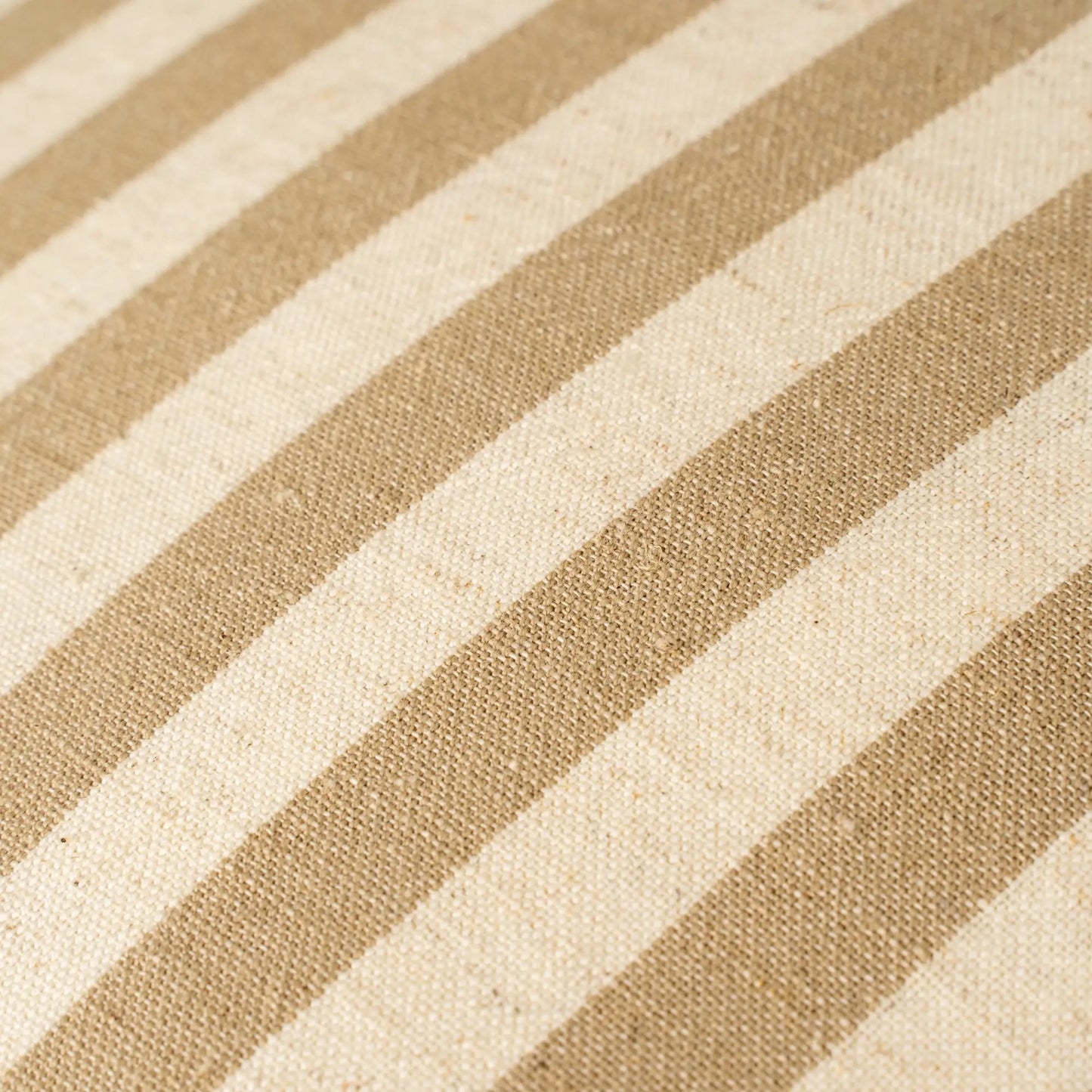 Beige Narrow Stripe Throw Pillow - Petite Thuet & Co.