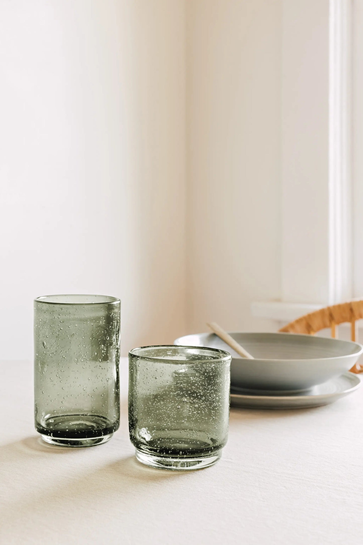 Bubble Glass Tall Tumbler – Agave