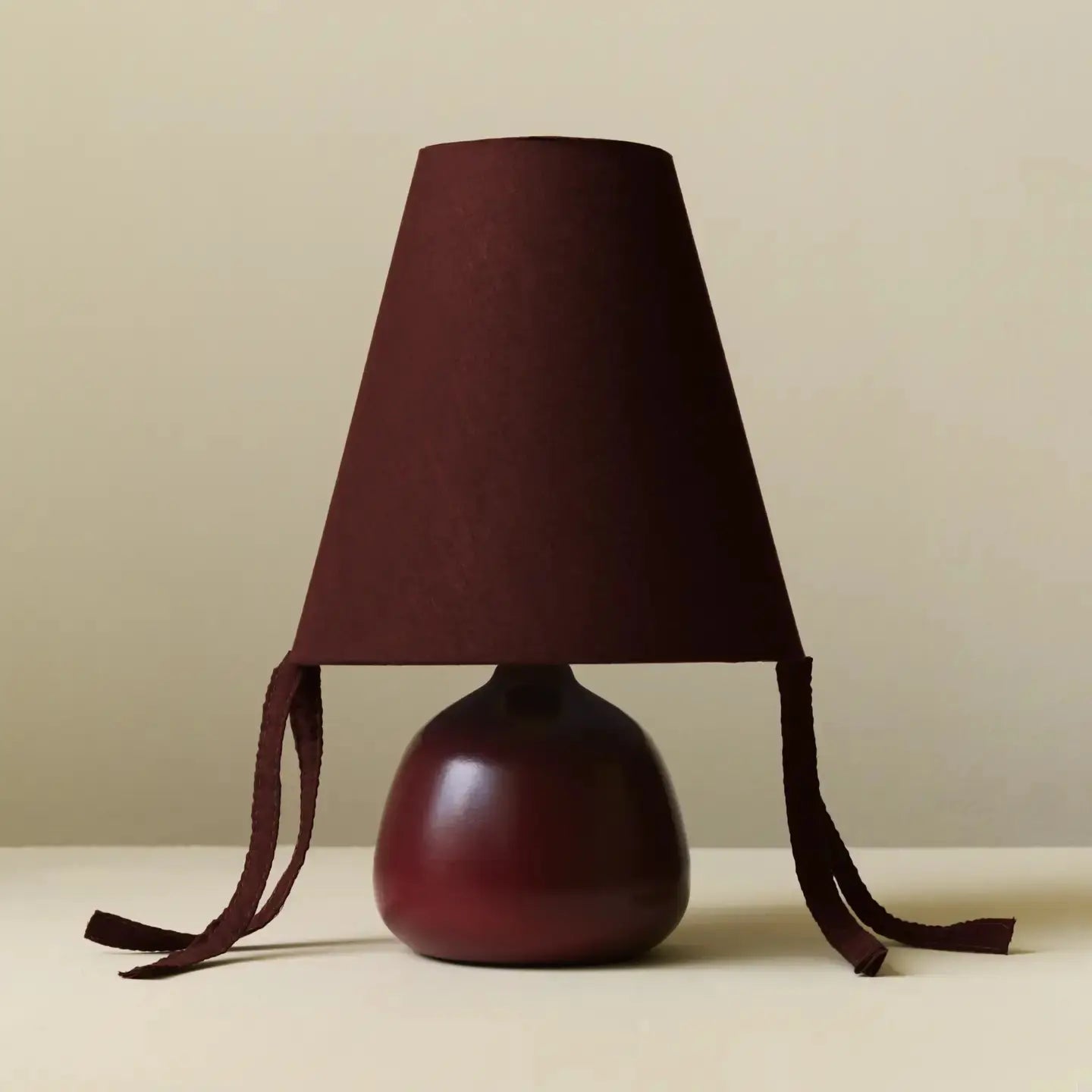 Burgundy Tassel Table Lamp - Petite Thuet & Co.