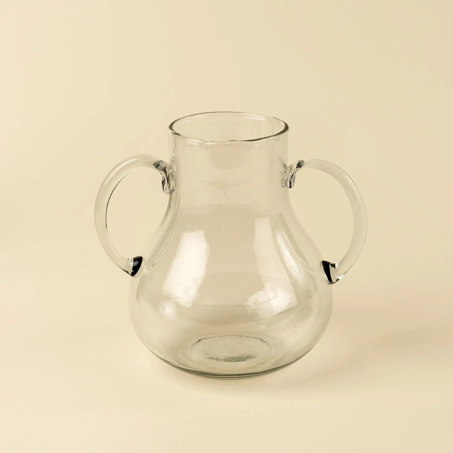 Clear Glass Urn Vase with Handles – Large - Petite Thuet & Co.