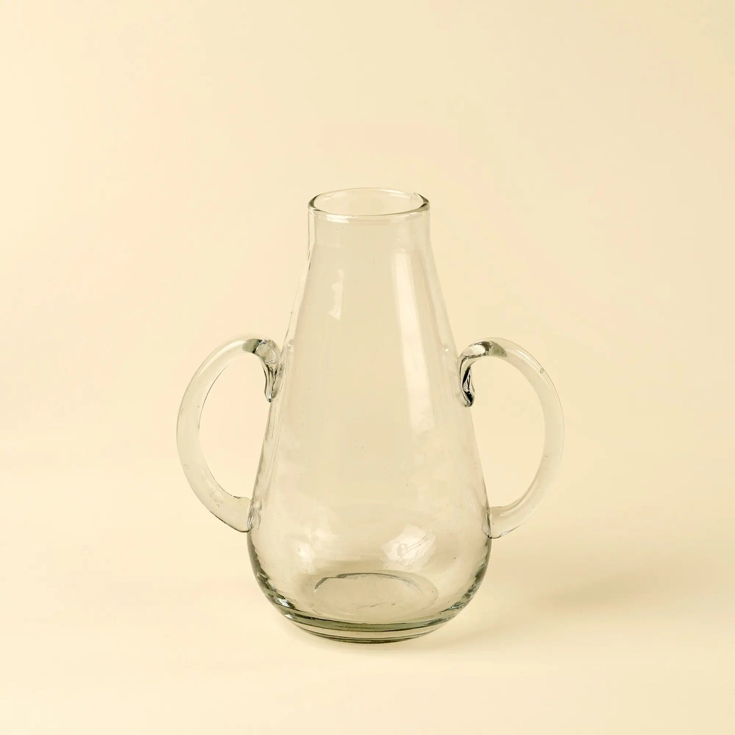 Clear Glass Urn Vase with Handles – Medium - Petite Thuet & Co.