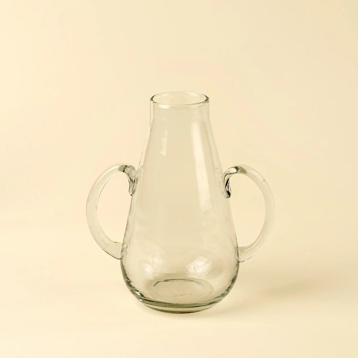 Clear Glass Urn Vase with Handles – Medium - Petite Thuet & Co.