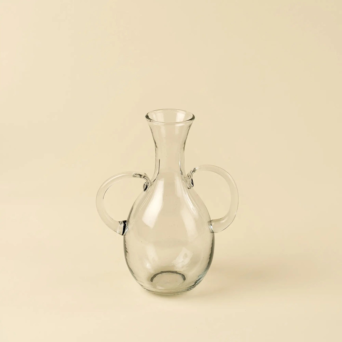 Clear Glass Urn Vase with Handles – Small - Petite Thuet & Co.