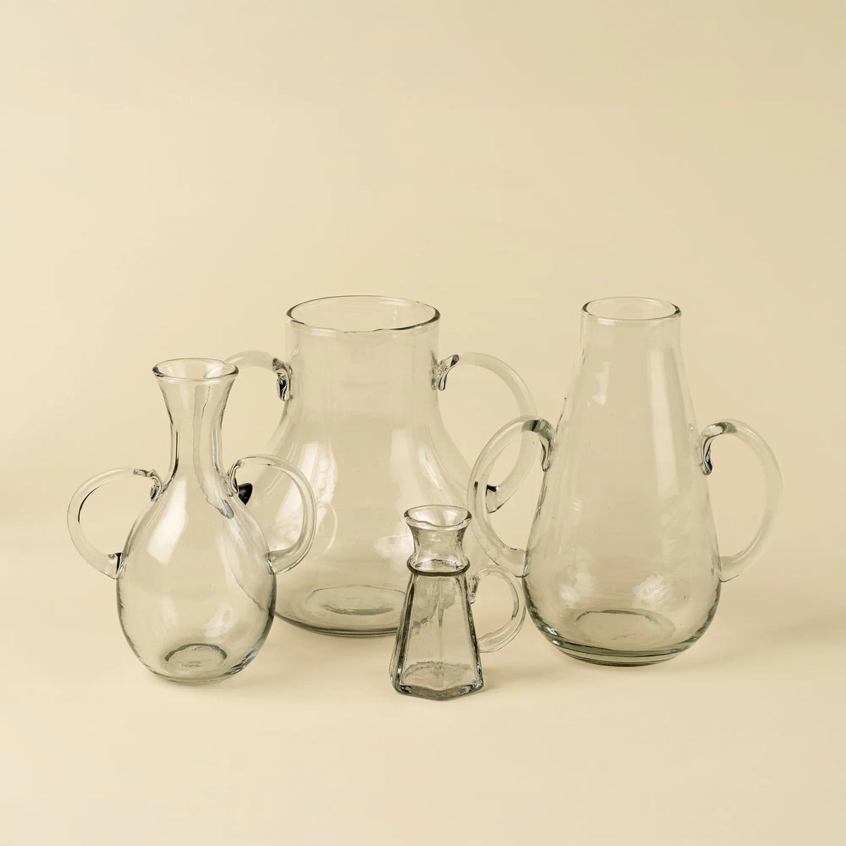 Clear Glass Vase with Handle – XS - Petite Thuet & Co.