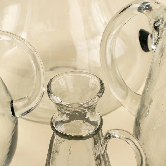 Clear Glass Vase with Handle – XS - Petite Thuet & Co.