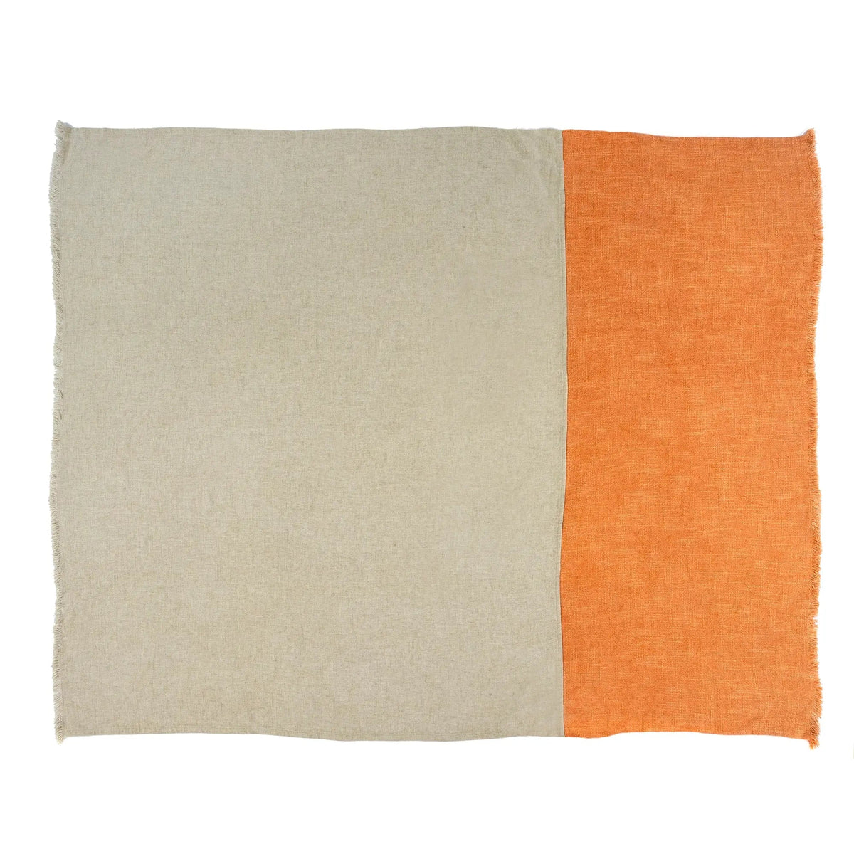 Colour Block Throw Blanket, Orange - Petite Thuet & Co.