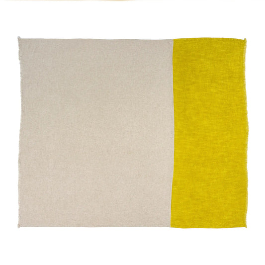 Colour Block Throw Blanket, Yellow