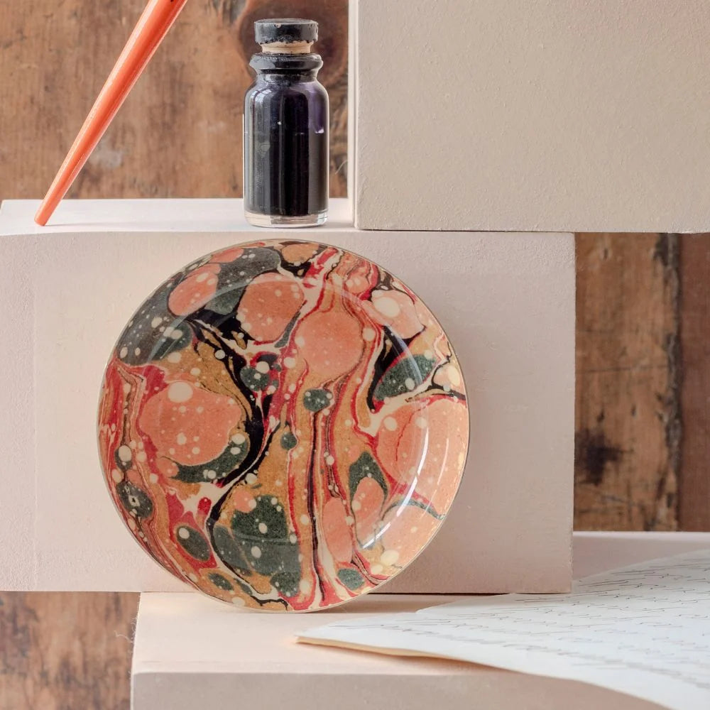 Small Enamel Tray, Marbled