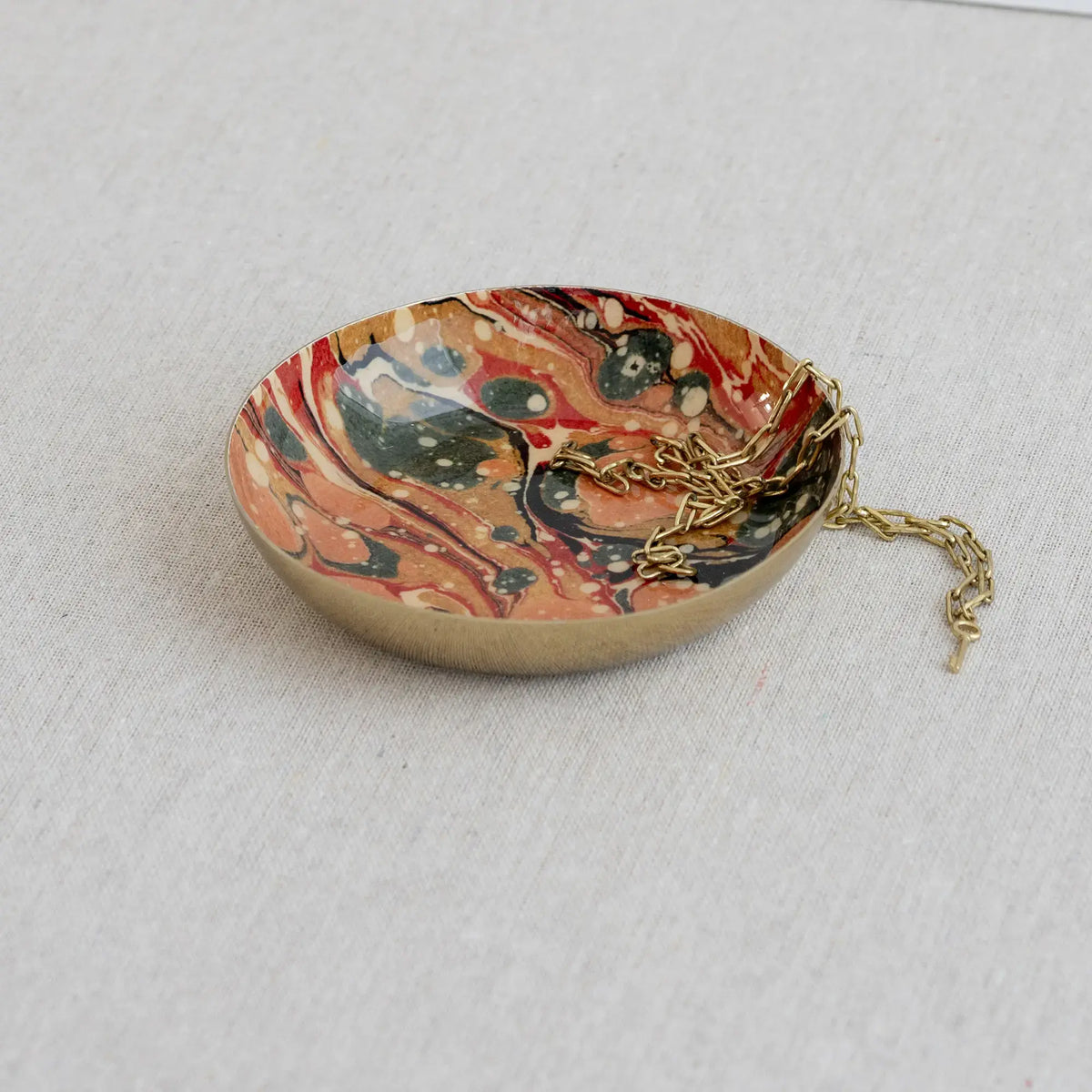 Small Enamel Tray, Marbled