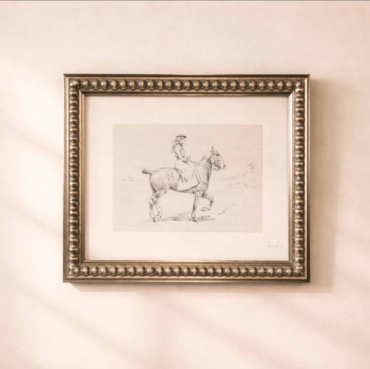 Equestrian Sketch – Framed Canvas Print - Petite Thuet & Co.