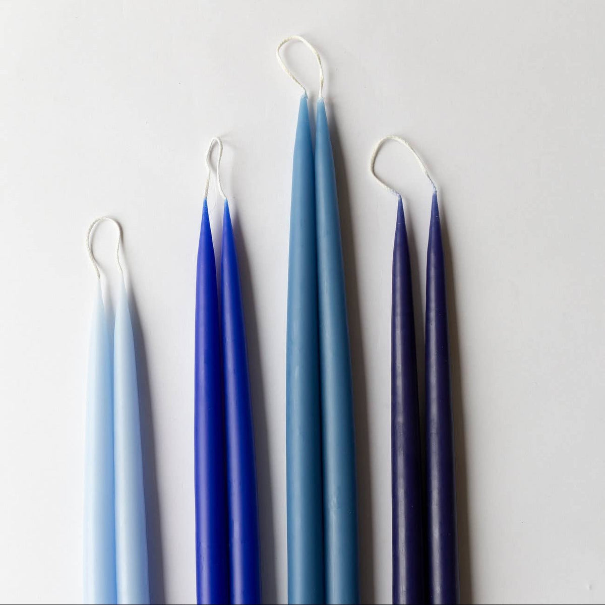 European Taper Candle Pair 14", Navy Blue - Petite Thuet & Co.