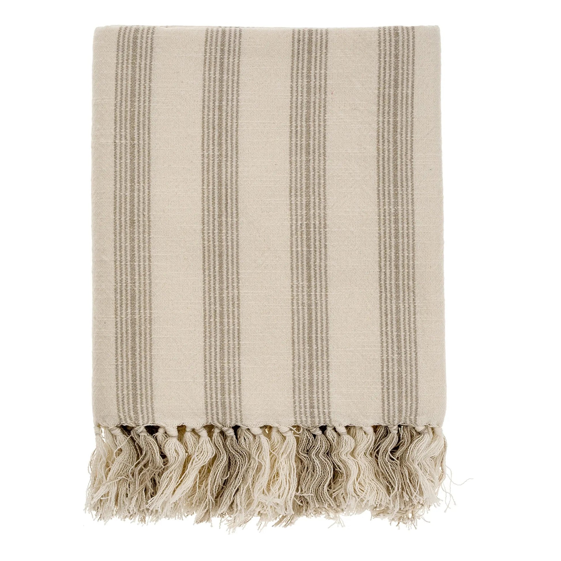 French Stripe Hammam Bath Towel, Grey - Petite Thuet & Co.