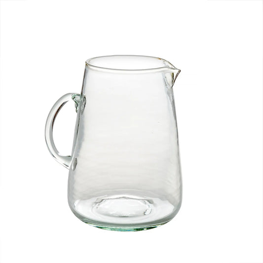 Mouth Blown Glass Pitcher