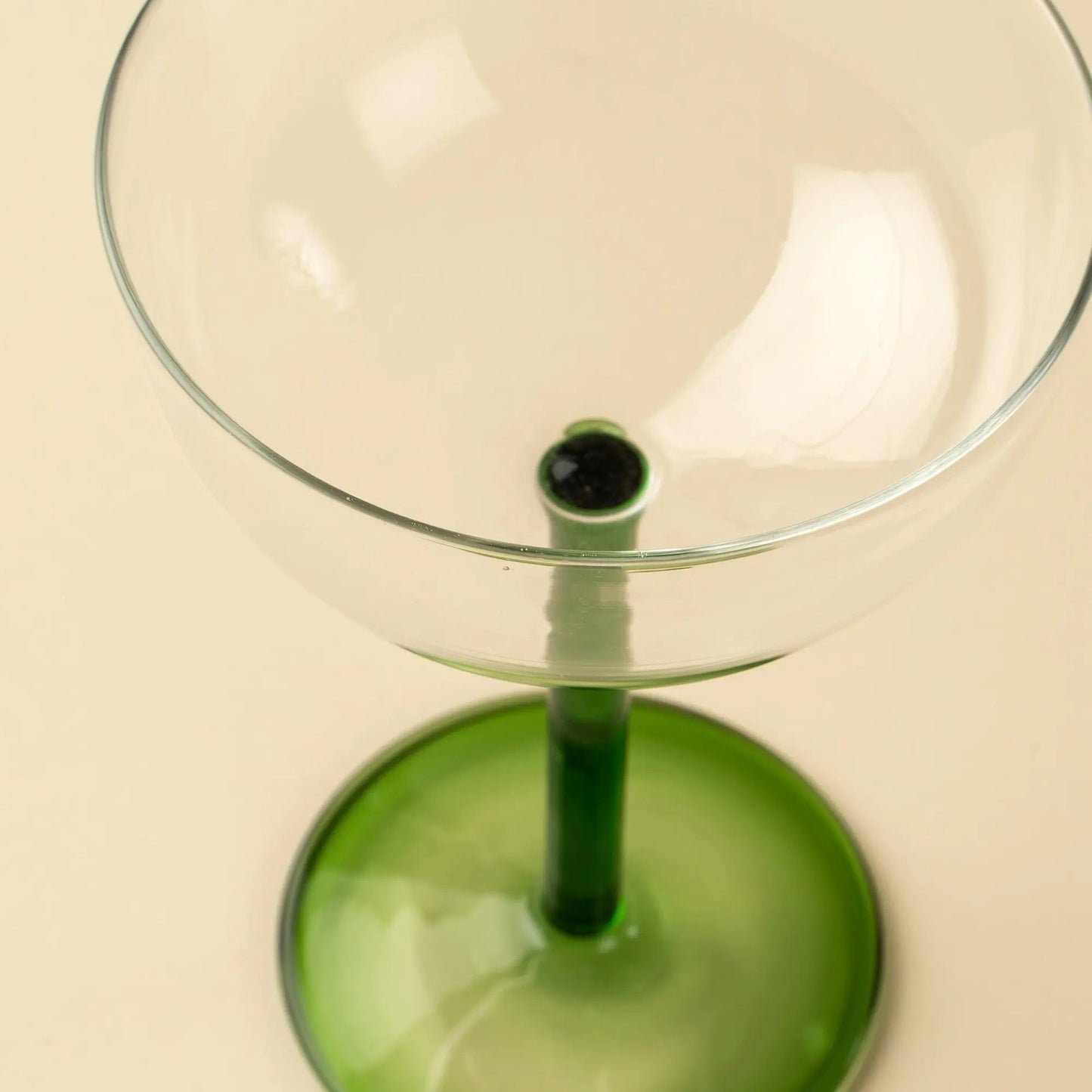 Green Coupe Glass - Petite Thuet & Co.