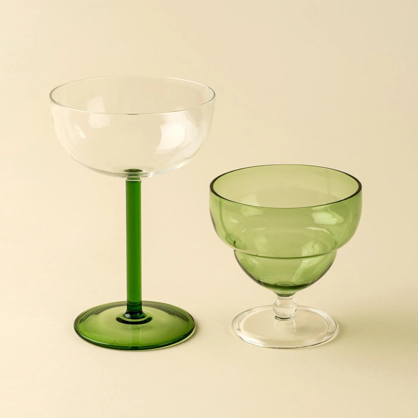 Green Coupe Glass - Petite Thuet & Co.