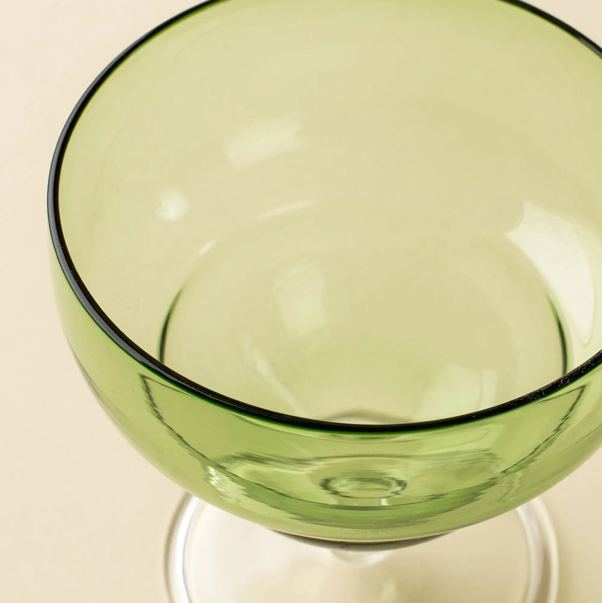 Green Savoy Coupe Glass - Petite Thuet & Co.