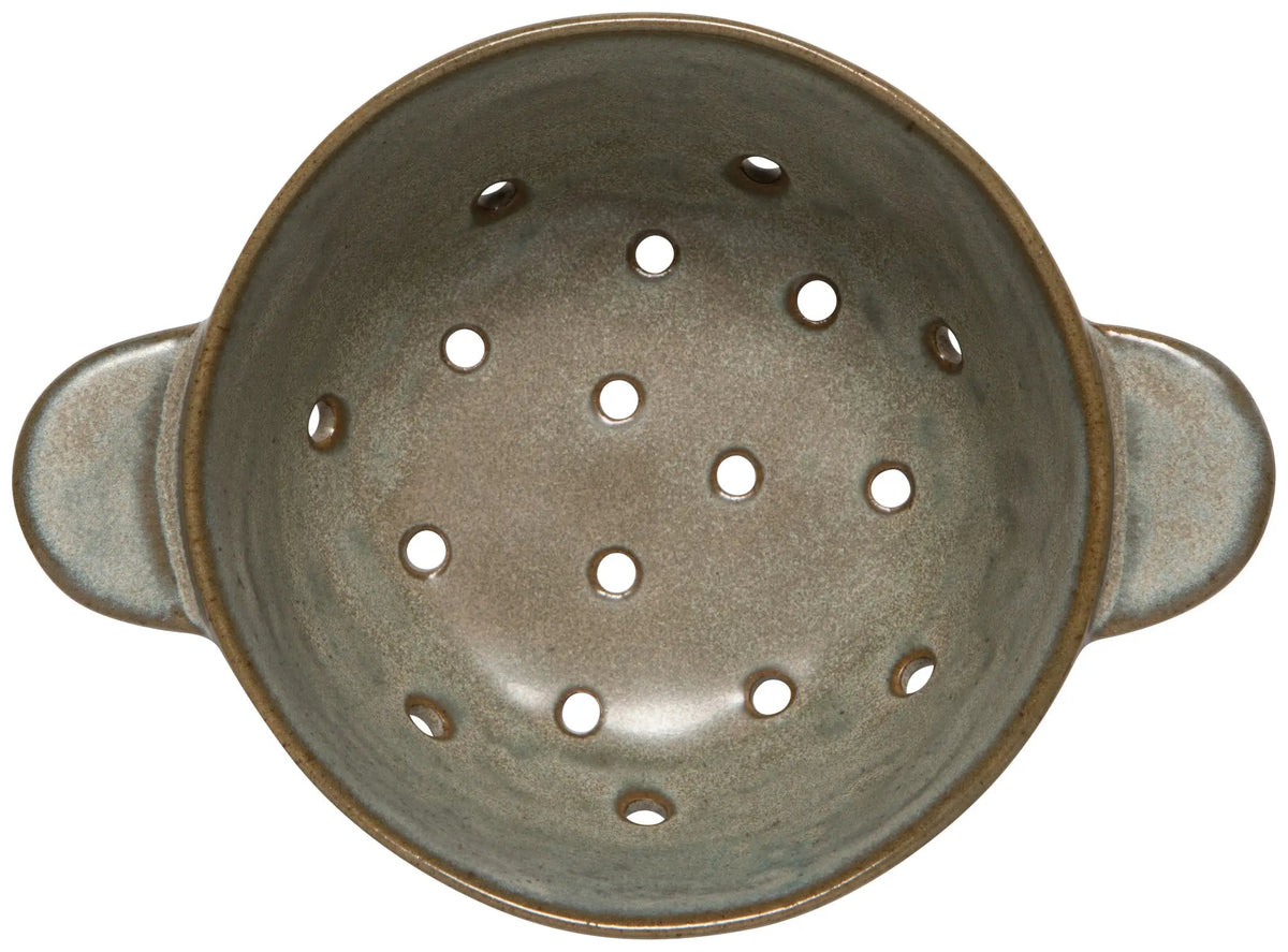 Grey Ceramic Colander Bowl – Medium - Petite Thuet & Co.