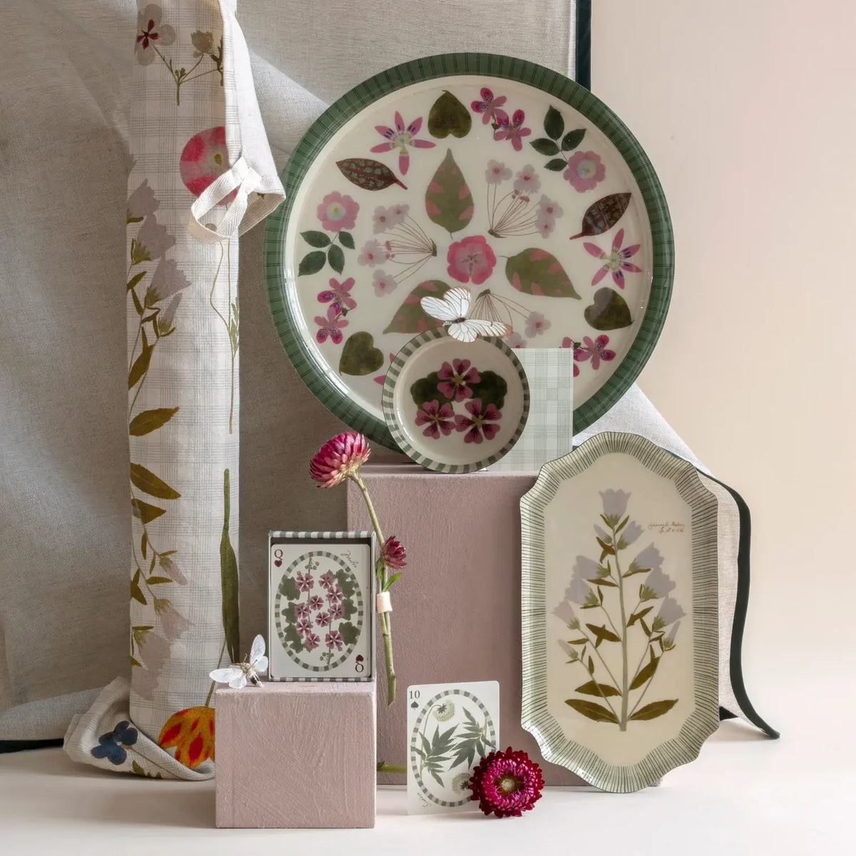 Small Enamel Tray, Geranium