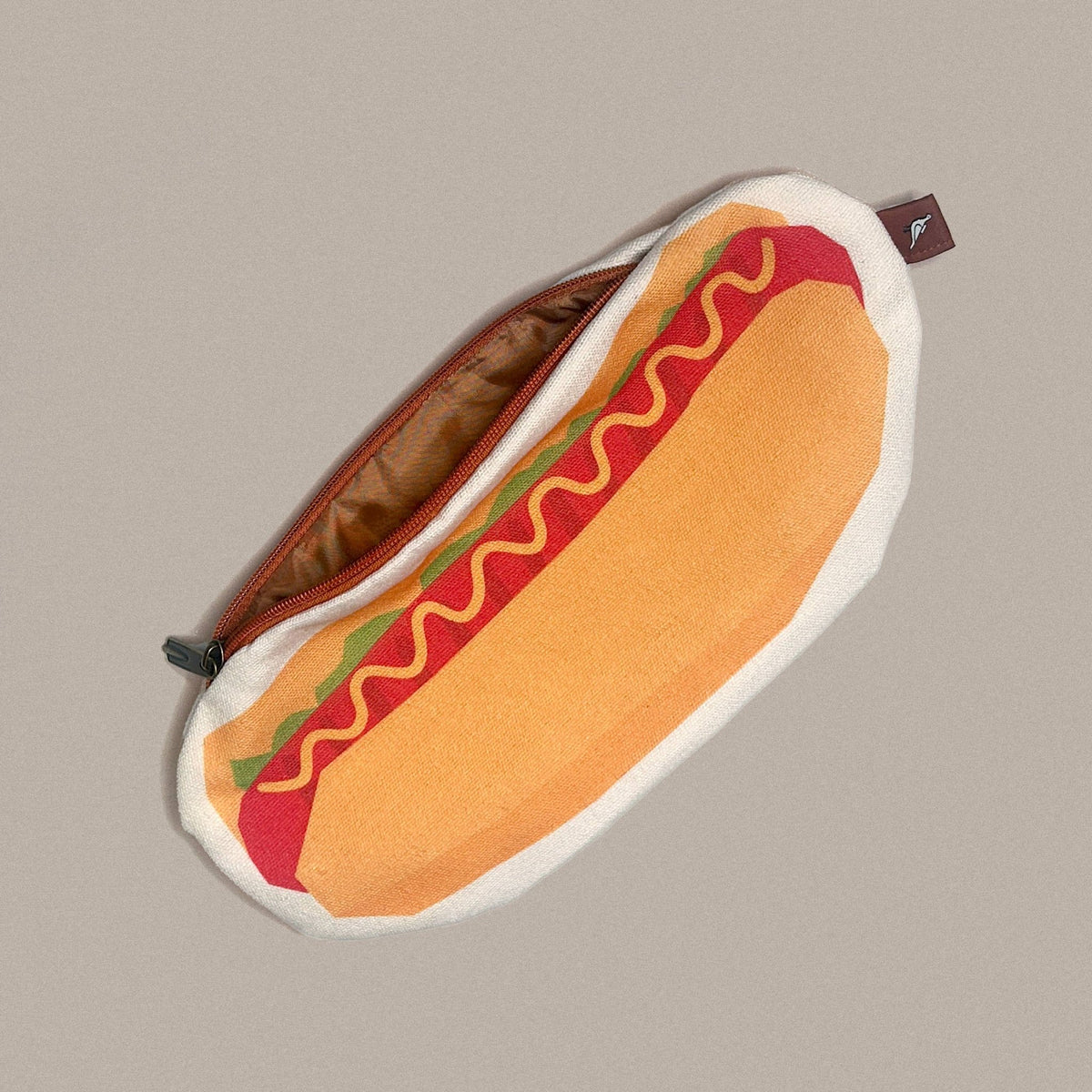 Hot Dog Canvas Zipper Pouch & Pencil Case - Petite Thuet & Co.