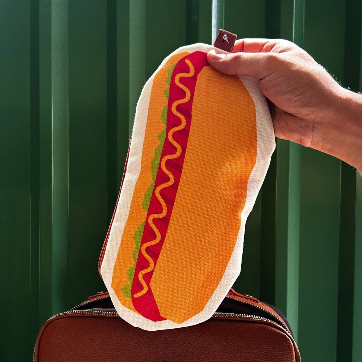 Hot Dog Canvas Zipper Pouch & Pencil Case - Petite Thuet & Co.