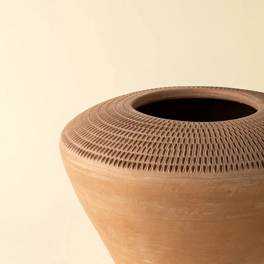 Large Handmade Terracotta Vase - Petite Thuet & Co.