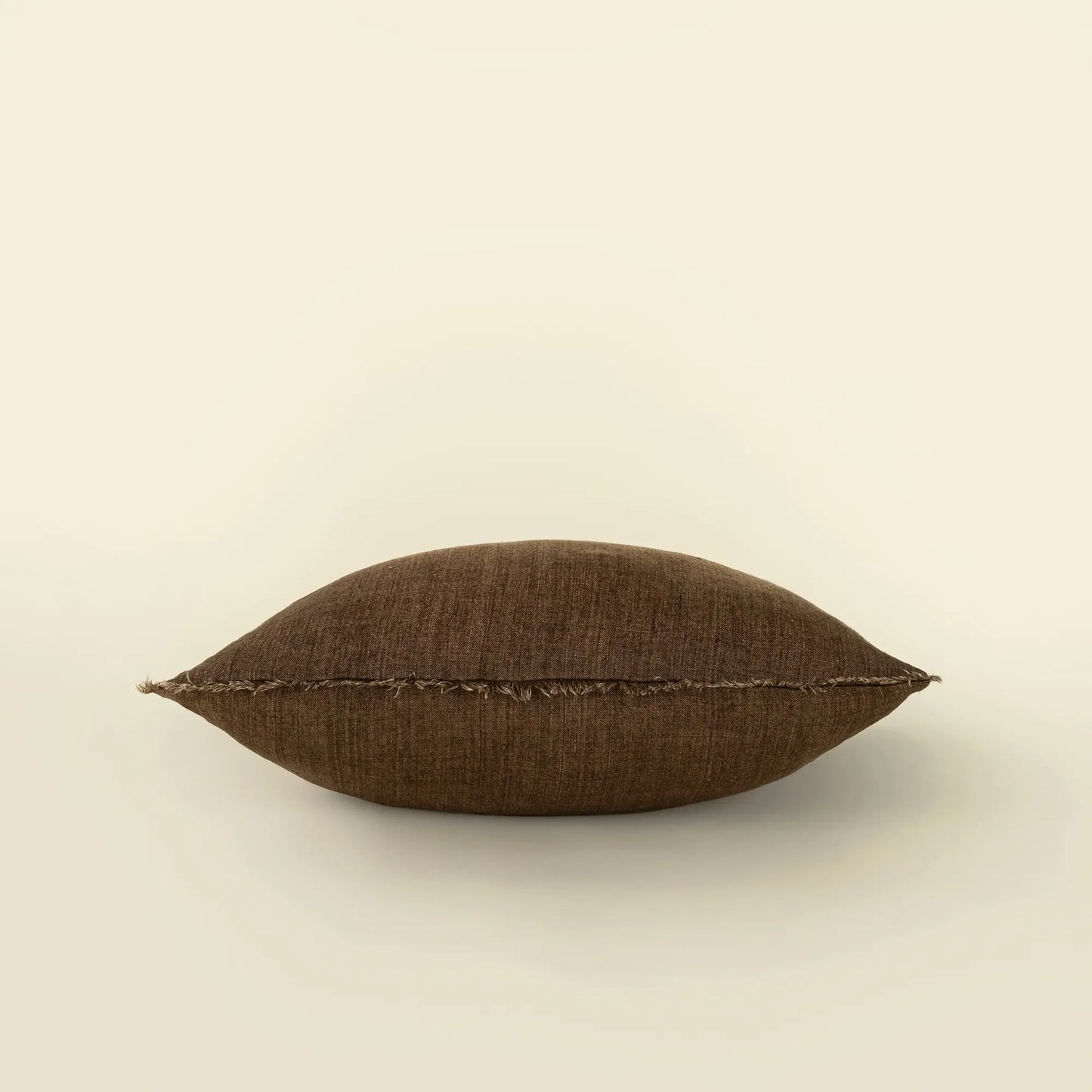 Lina Linen Pillow, Mocha Brown