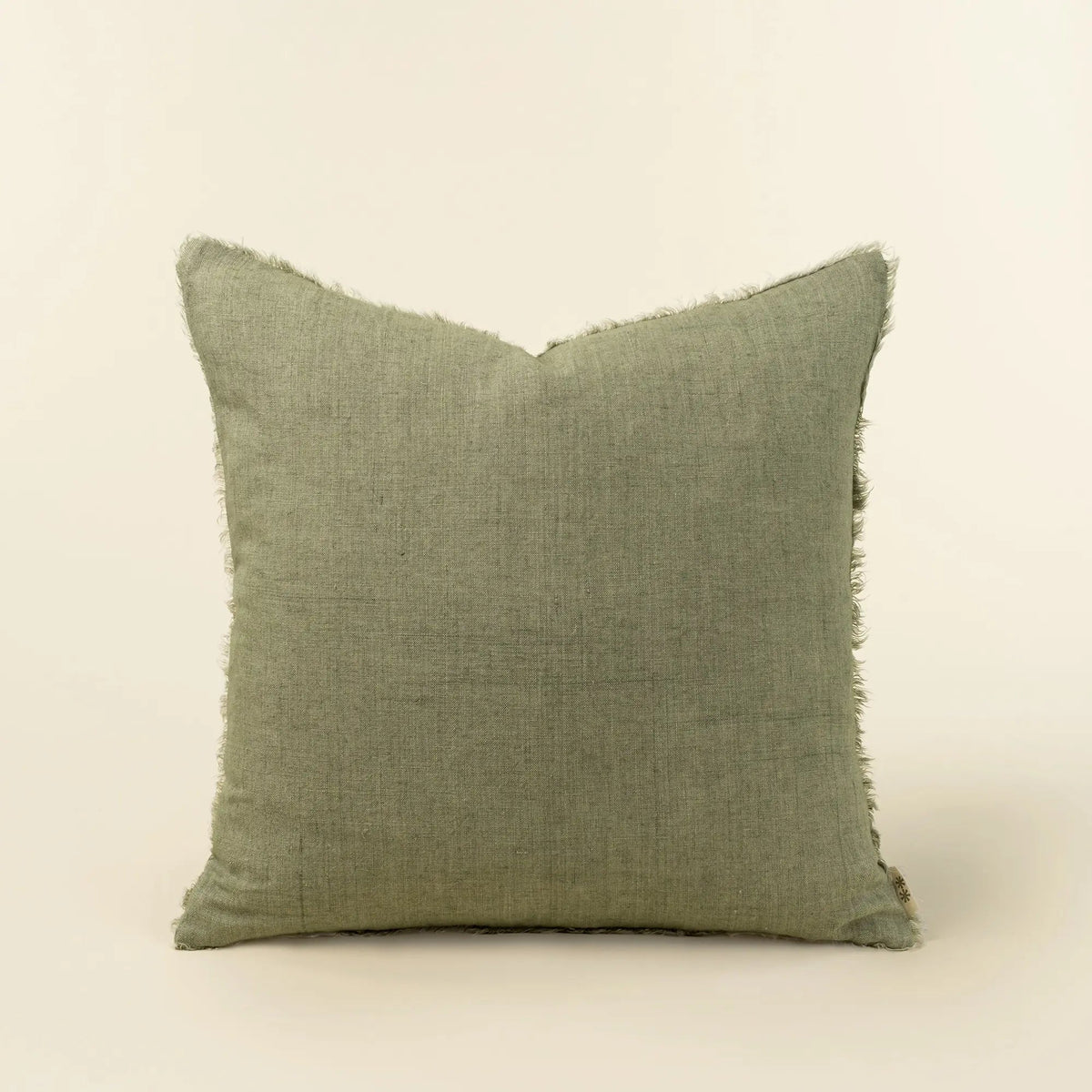 Lina Linen Pillow, Celery Root Green - Petite Thuet & Co.