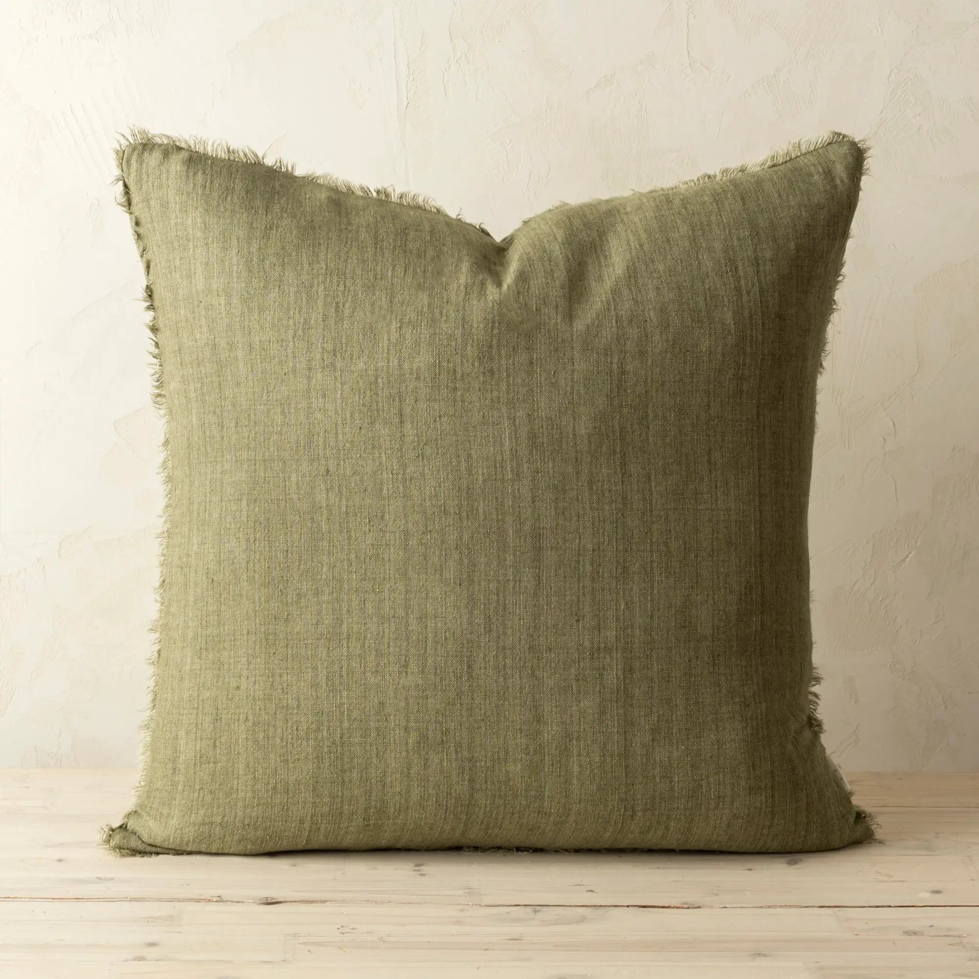 Lina Linen Pillow, Kelp Green - Petite Thuet & Co.
