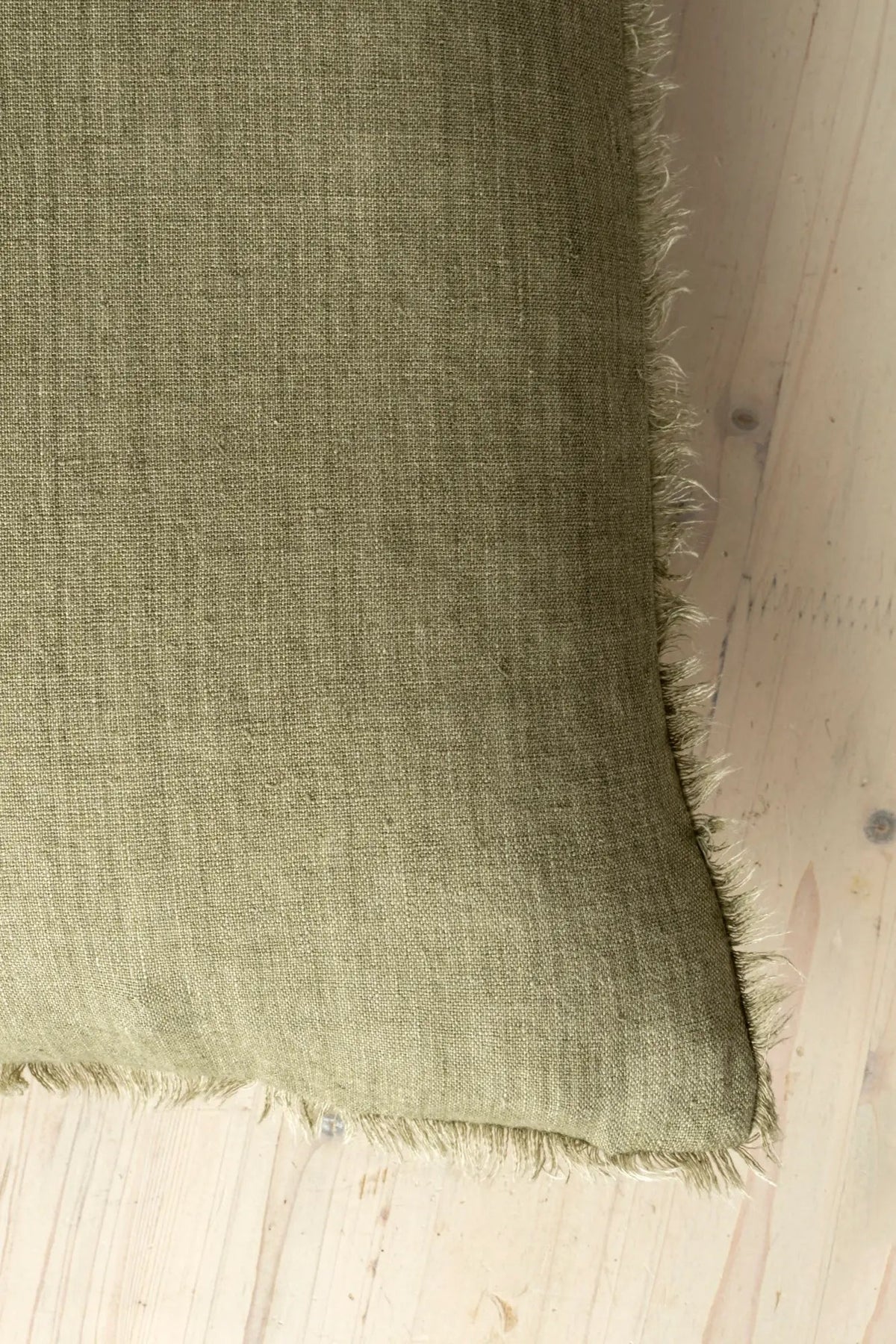 Lina Linen Pillow, Kelp Green - Petite Thuet & Co.