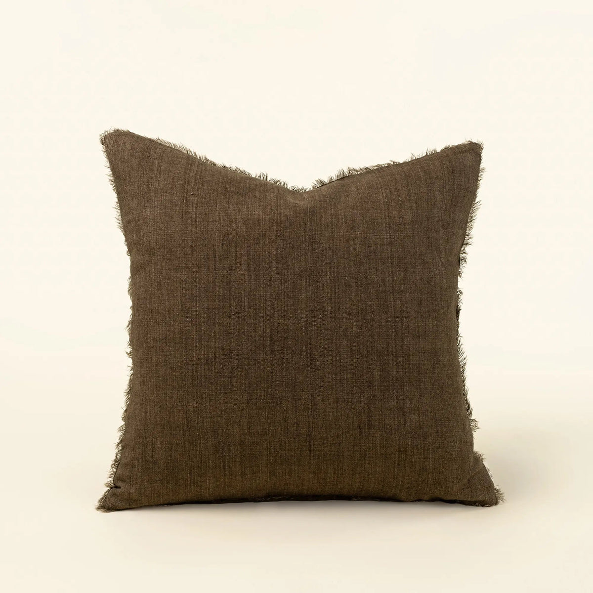 Lina Linen Pillow, Mocha Brown - Petite Thuet & Co.