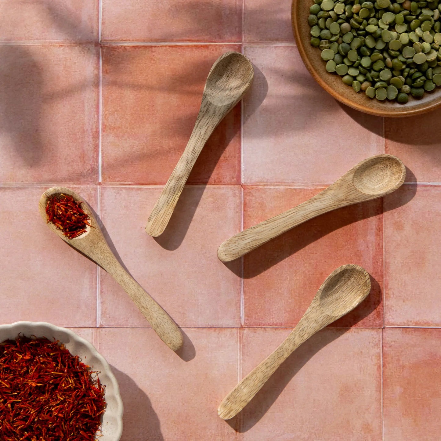 Mango Wood Mini Spoons – Set of 4