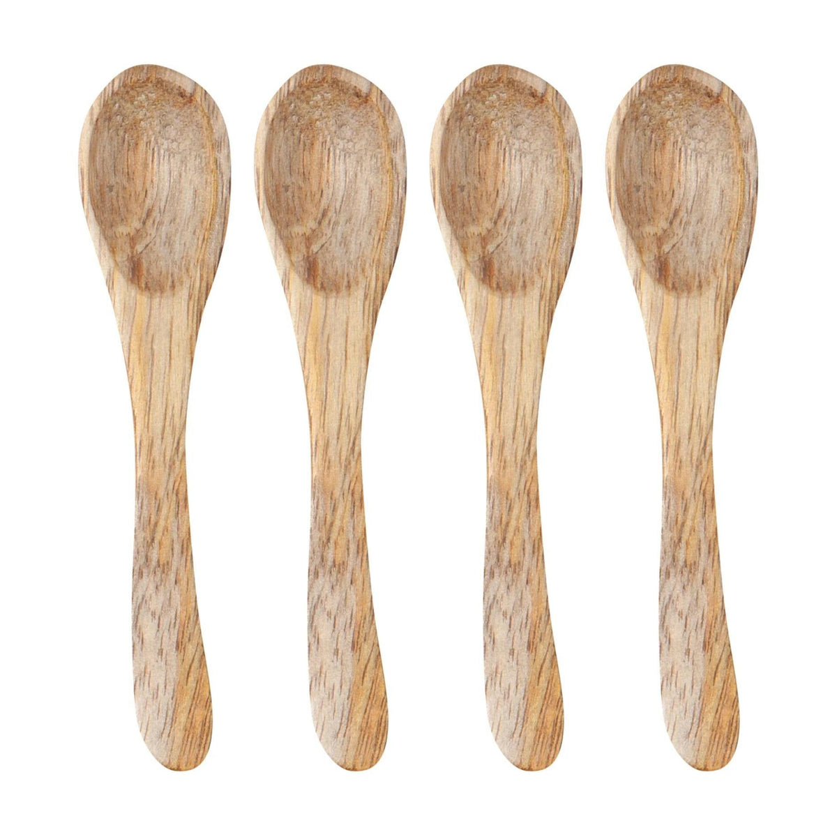 Mango Wood Mini Spoons – Set of 4 - Petite Thuet & Co.