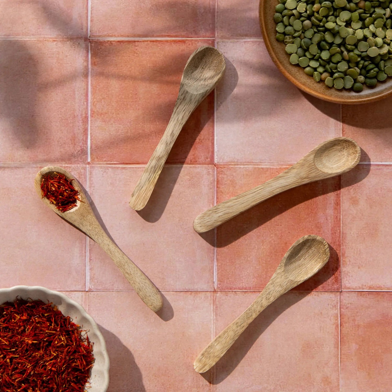 Mango Wood Mini Spoons – Set of 4 - Petite Thuet & Co.