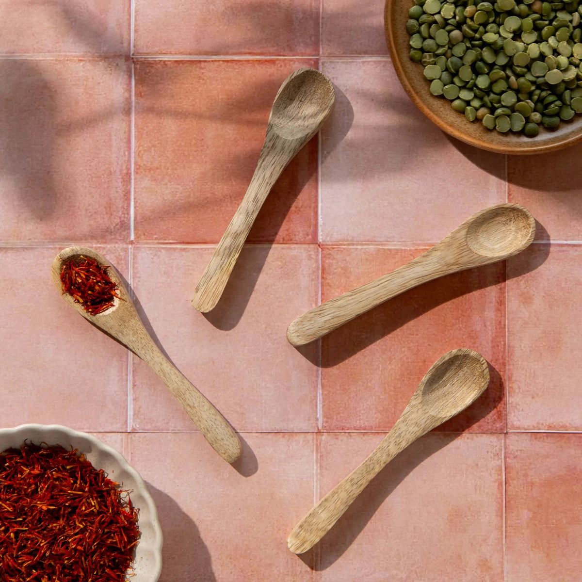 Mango Wood Mini Spoons – Set of 4 - Petite Thuet & Co.